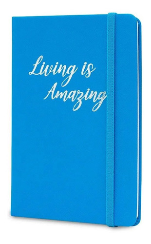 Caderno De Anotação Azul Neon Sem Pauta Maxprint