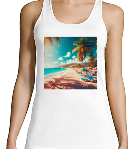 Musculosa Mujer Isla Margarita Paraíso Playero Beach M3