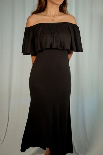 Elegante Maxi Vestido Campesino Dise o Strech Sirena Cuotas sin