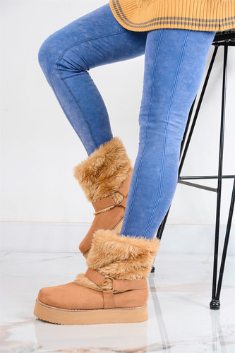 Botas Calentitas Invierno Pantubotas Mujer Peluche Botitas