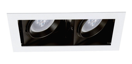Imagen 5 de 7 de Lámpara Doble Cardan Blanca + 2 Bombillos Gu10 Luz Cálida