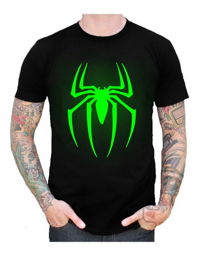 Remera Brilla En La Oscuridad Hombre Araña - Gamer/comic