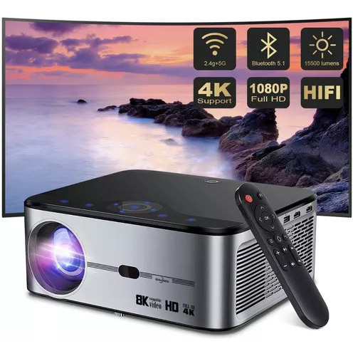 Proyector Android 4k Wifi Full Hd 1080p Goojodoq 15500 Lm