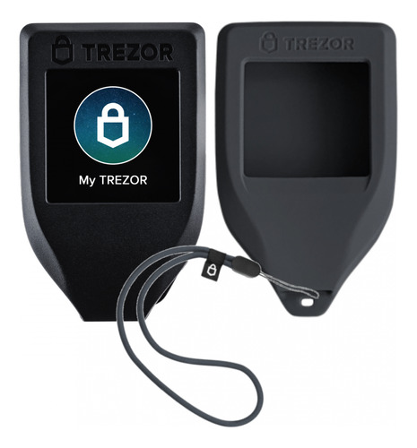 Pack Trezor Model T + Funda Protectora Negra Y Lanyard