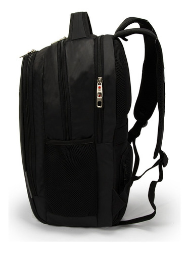 Mochila Masculina Notebook Espaçosa Executiva Cor Preto Desenho Do Tecido Lisa