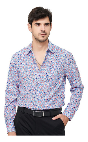 Camisa Hombre Slim Fit Casual Formal Vestir Moda Estampada