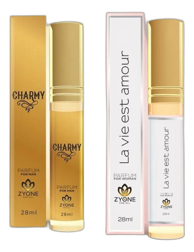 Kit Perfumes Zyone La Vie Est Amour 28ml + Charmy 28ml 