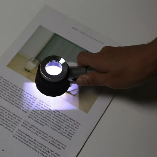 Lupa Con Luz 10x Lente De Aumento Para Leer Con Lámpara Led