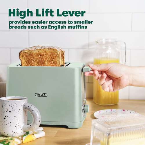 Toaster Bella 2 Rebanadas Con Cierre Automático, Ranuras Ext