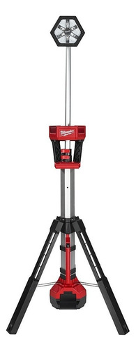 Torre Lampara Reflector Led Obra Trabajo Milwaukee 2130-059 Carcasa Rojo Luz Blanco Cálido