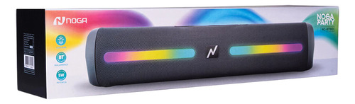 Parlante Portatil Inalambrico Bluetooth Luces Fm Noga Bt510 Color Negro