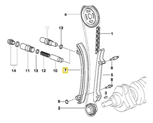Riel Tensor De Cadena 703717 Bmw E36 325i 328i E46 328i
