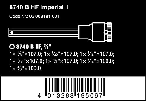 Juego De Conectores De Bits Wera 05003181001 8740 B Hf Imper