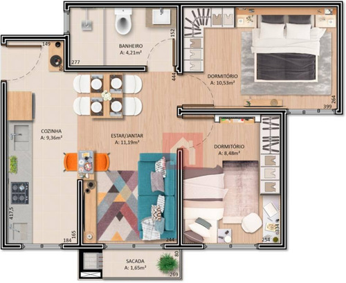 Imagem 14 de 20 de Apartamento Com 2 Dormitórios À Venda, 47 M² Por R$ 167.999,00 - Bela Vista - Caxias Do Sul/rs - Ap1776