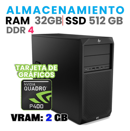 Cpu Hp Z2 Tower Nvidia Core I7 8th 32gb Ram 512gb Ssd (Reacondicionado)