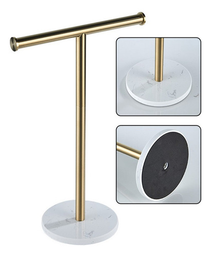 Suporte De Toalha De Mão Em Forma De T Com Base De Mármore P