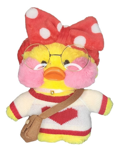 Peluche Pato Tik Tok Lalafanfan 30 Cm Incluye Ropa Accesorio