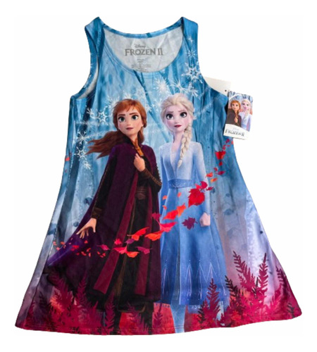 Frozen Il Disney Vestido Solero Infantil Talle 4/5 Importado
