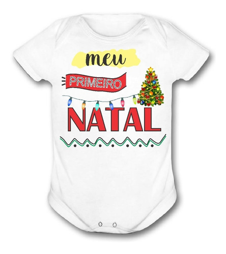 Body Bebê Personalizado Meu Primeiro Natal Scrapbook R2320a