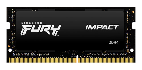 Memoria Ram Fury Impact Ddr4 Negro 8gb Kingston Kf432s20ib/8