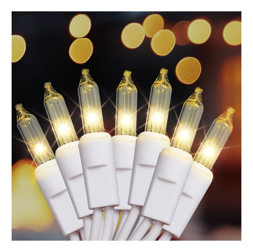 Luces De Cuerda De Navidad Chatool 100 Luces Blancas Con Ala