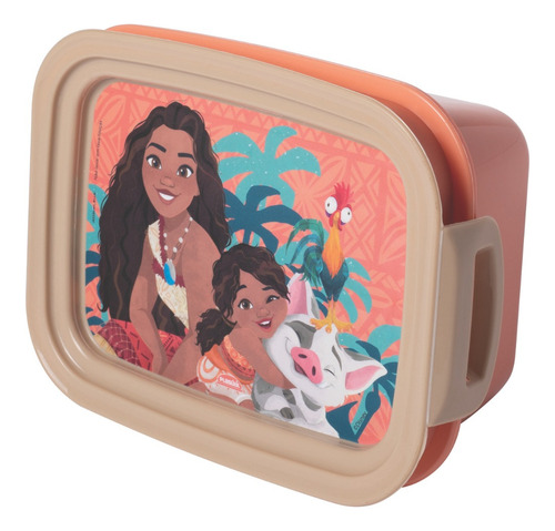 Pote Marmita Heróis C/ Divisória Infantil 850 Ml Plasútil Cor Moana