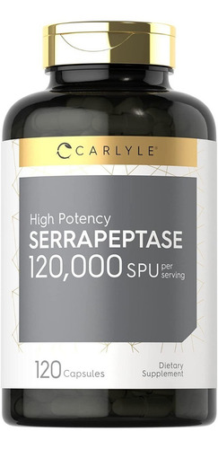 Enzimas Digestivas Serrapeptase 120,000 Spu 120 Caps Sabor S/n