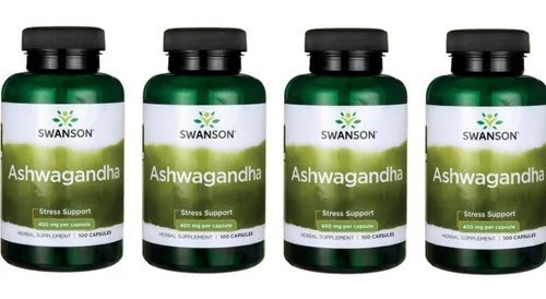 Ashwagandha Swanson Usa 100cap Pack 4x Envio Gratis