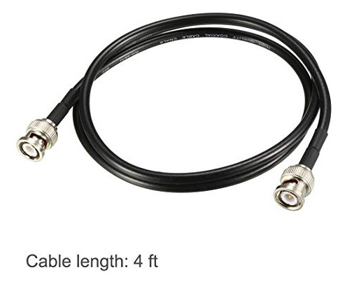Cable Coaxial Rg58 Bnc Macho A Bnc Macho 50 Ohmios, 4 Pies,