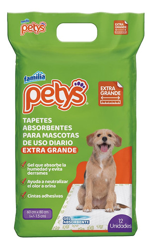 Tapetes Petys Absorbentes Extra Grande 60 X 80 Cm X 12