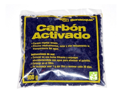 Carbón Activado Bonacqua 100g Filtración Química Acuarios