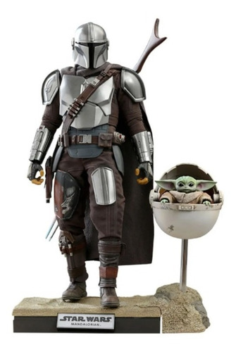Imagen 1 de 6 de Hot Toys Mandalorian & Child Deluxe Baby Yoda Grogu Sellado
