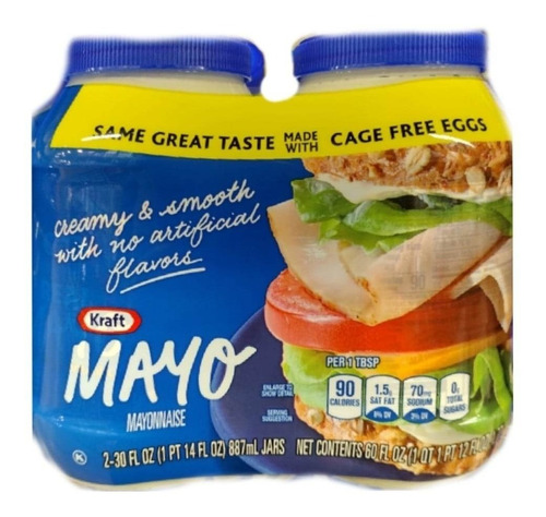 2x Kraft Mayo Mayonnaise / Mayonesa Con Gran Sabor