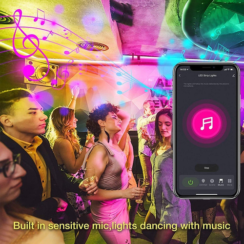 Tira Led Con App Wifi Rgb Control Desd El Telefono 30 Metro