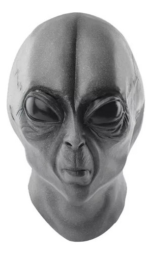 Máscara Alien Extraterrestre Gris Látex Disfraz Halloween