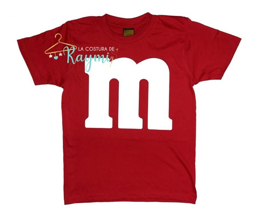 Imagen 1 de 3 de Camisetas De M&m Para Niños Y Adultos, La Costura De Raymi