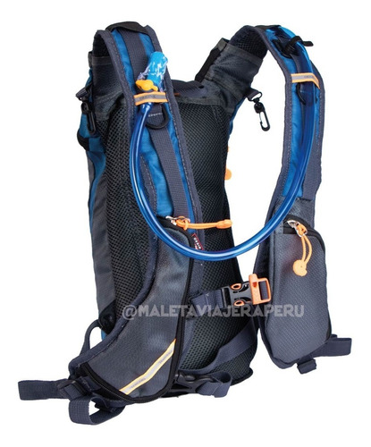 Mochila De Hidratación + Bolsa De Agua C/ Válvula (azul)