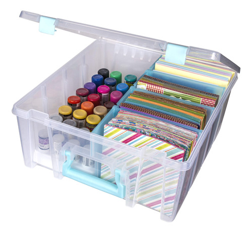 Artbin Super Satchel Caja De Almacenamiento De Doble Profund