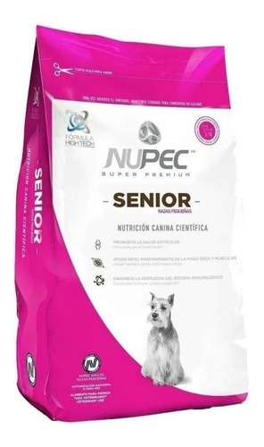 Imagen 1 de 1 de Alimento Nupec Nutrición Científica Raza Pequeña para perro senior de raza  pequeña sabor mix en bolsa de 8kg
