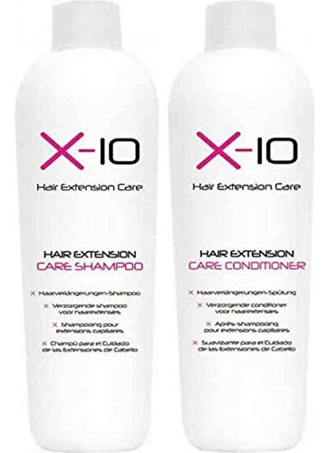X-10 Hair Extension Care Set - Champú (8.5 Fl Oz) + Acondi.