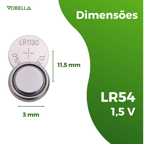 Kit 40 Baterias Pilhas Alcalina Lr54 1,5v 4 Cartela Elgin