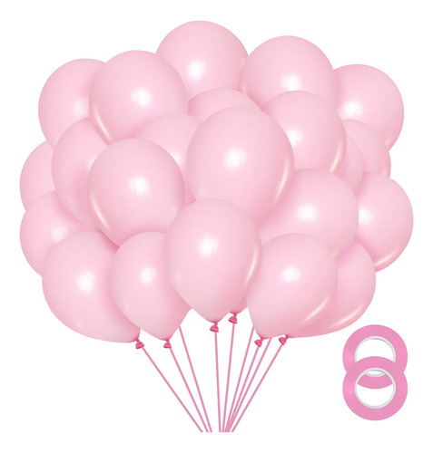 Globos Rosas De 12 Pulgadas, Paquete De 100 Globos De Ltex R