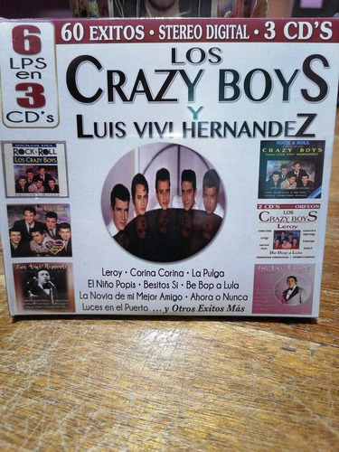 Cd Los Crazy Boys Y Luis Viví Hernández 6 Lps En 3 Cds Nuevo