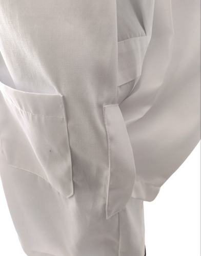 Bata Para Laboratorio De Gabardina Color Blanco Marca Audimi