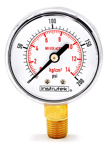 Manómetro Oxígeno Industrial/oxicorte 200 Psi Y 14 Kg/cm2