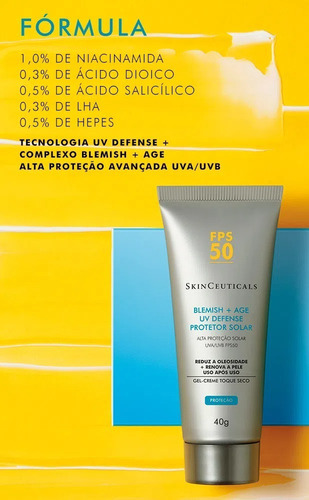 Protetor Solar Skinceuticals Blemish + Age Fp50 40g
