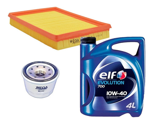 Kit Filtros Aire Y Aceite + Elf 10w40 Renault Kwid 1.0 2017