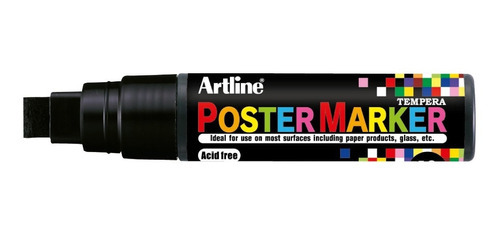 Poster Marker 12mm Artline Colores Básicos Color Negro