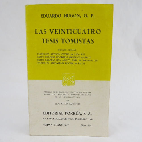 L1311 Eduardo Hugon -- Las Veinticuatro Tesis Tomistas