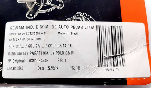 Valvula Pcv Gases Space Fox 2009 Al 2014 (cuello Largo)